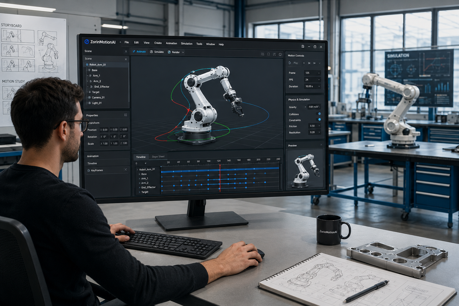 ZorinMotionAI motion workspace