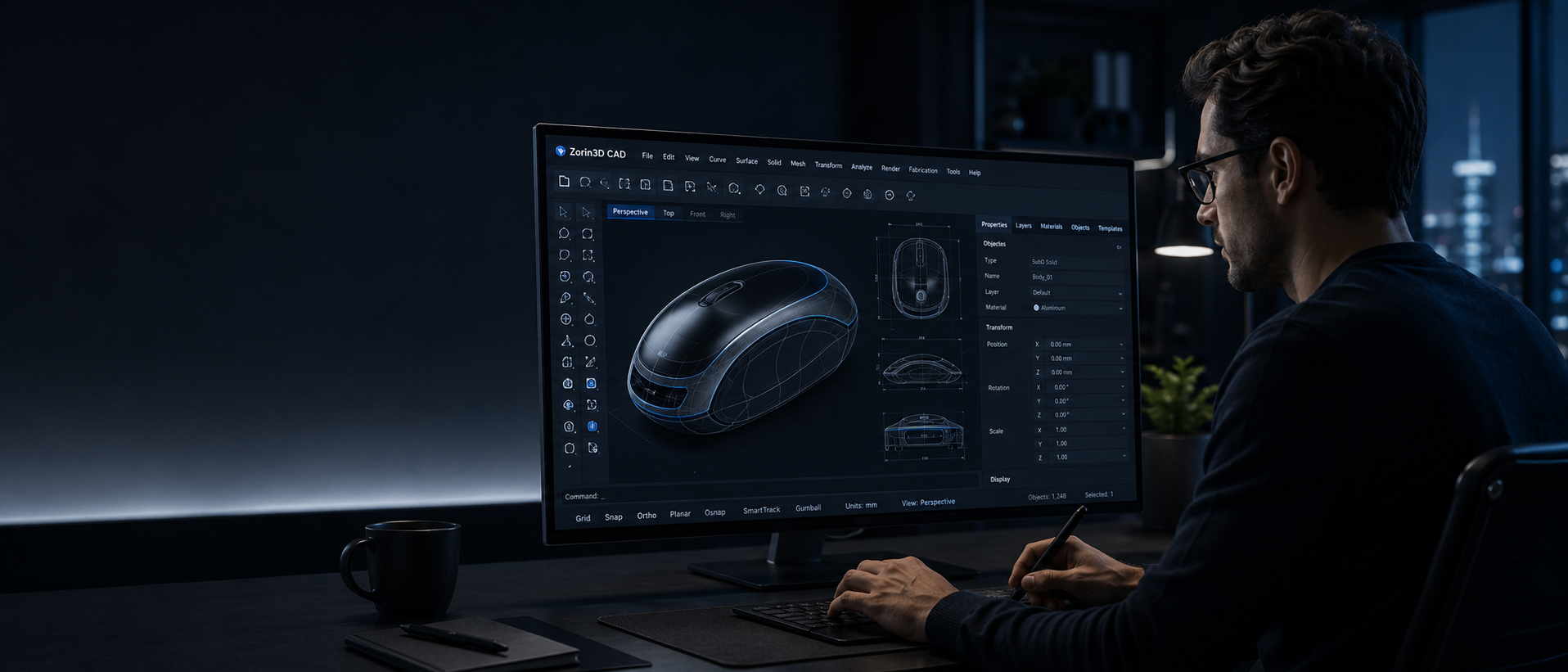 Zorin3D CAD workspace